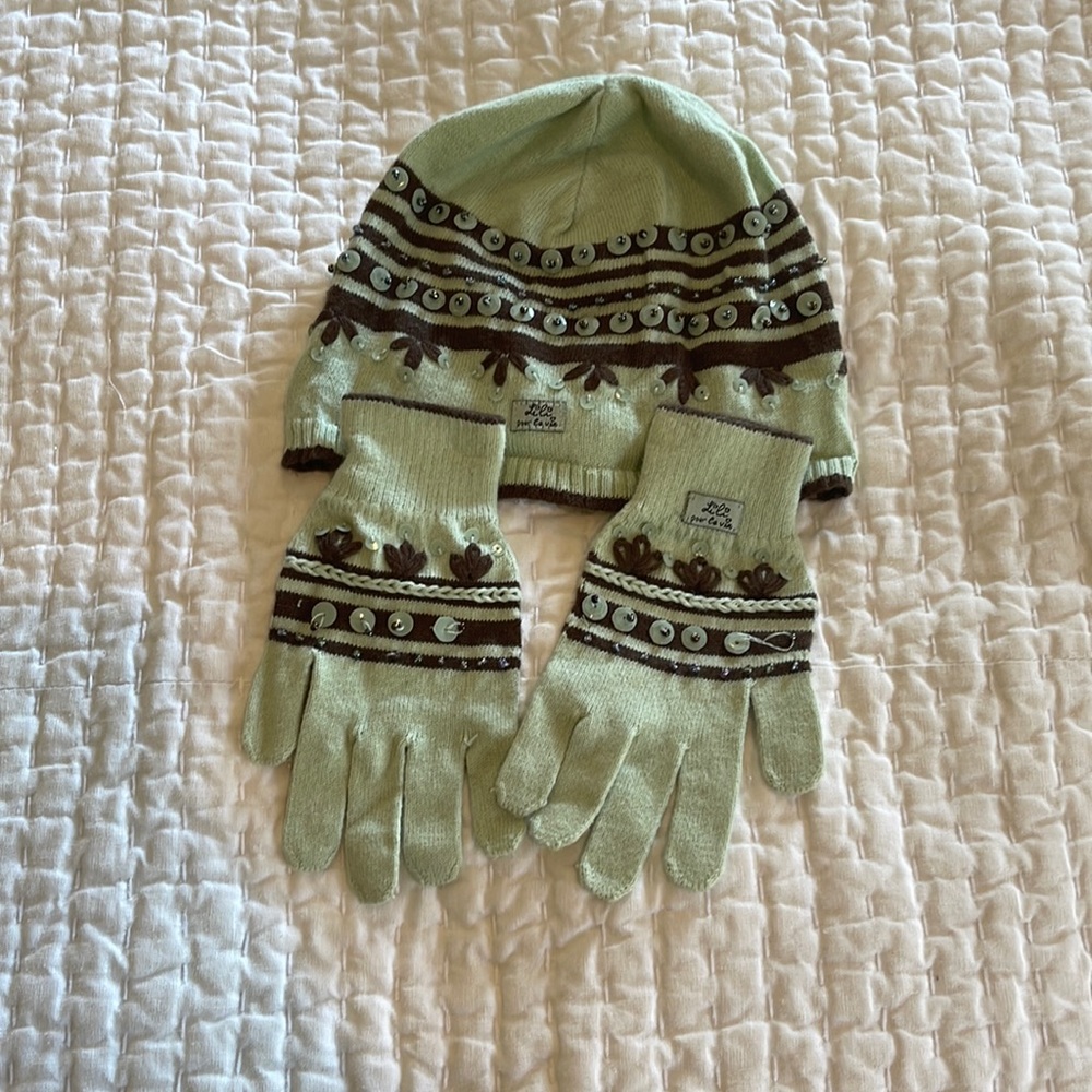 Lili Gaufrette gloves and beanie size Toddler 3